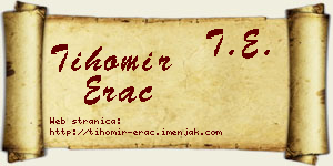 Tihomir Erac vizit kartica
